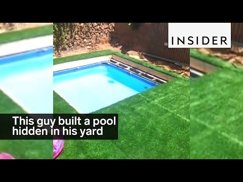 This guy built a hidden pool in his backyard