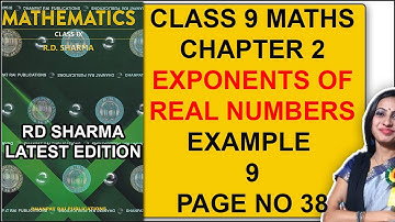 RD Sharma Class 9 Maths Chapter 2 Example 9 | Page no 38 | 9th Class Maths RD Sharma Solution