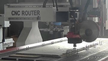 OMNI cnc router ATC wood cutting machine with Italy cutting saw