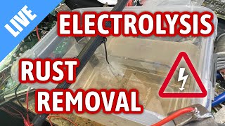How to remove rust using electrolysis [LIVE]