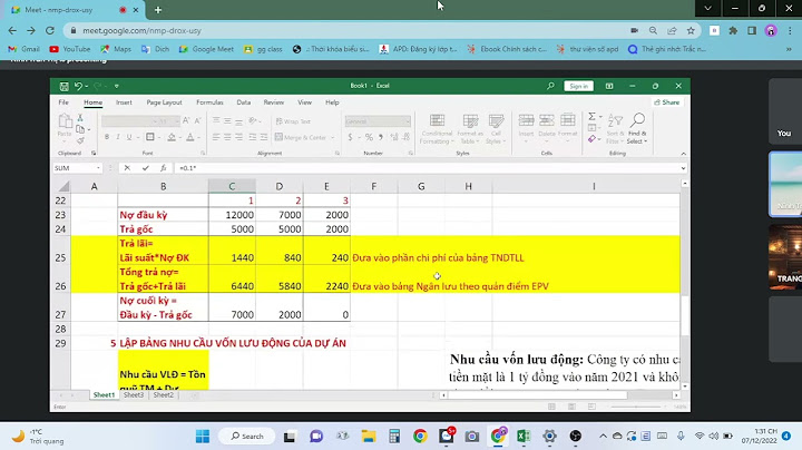 Bài tập thẩm định dự án đầu tư excel năm 2024