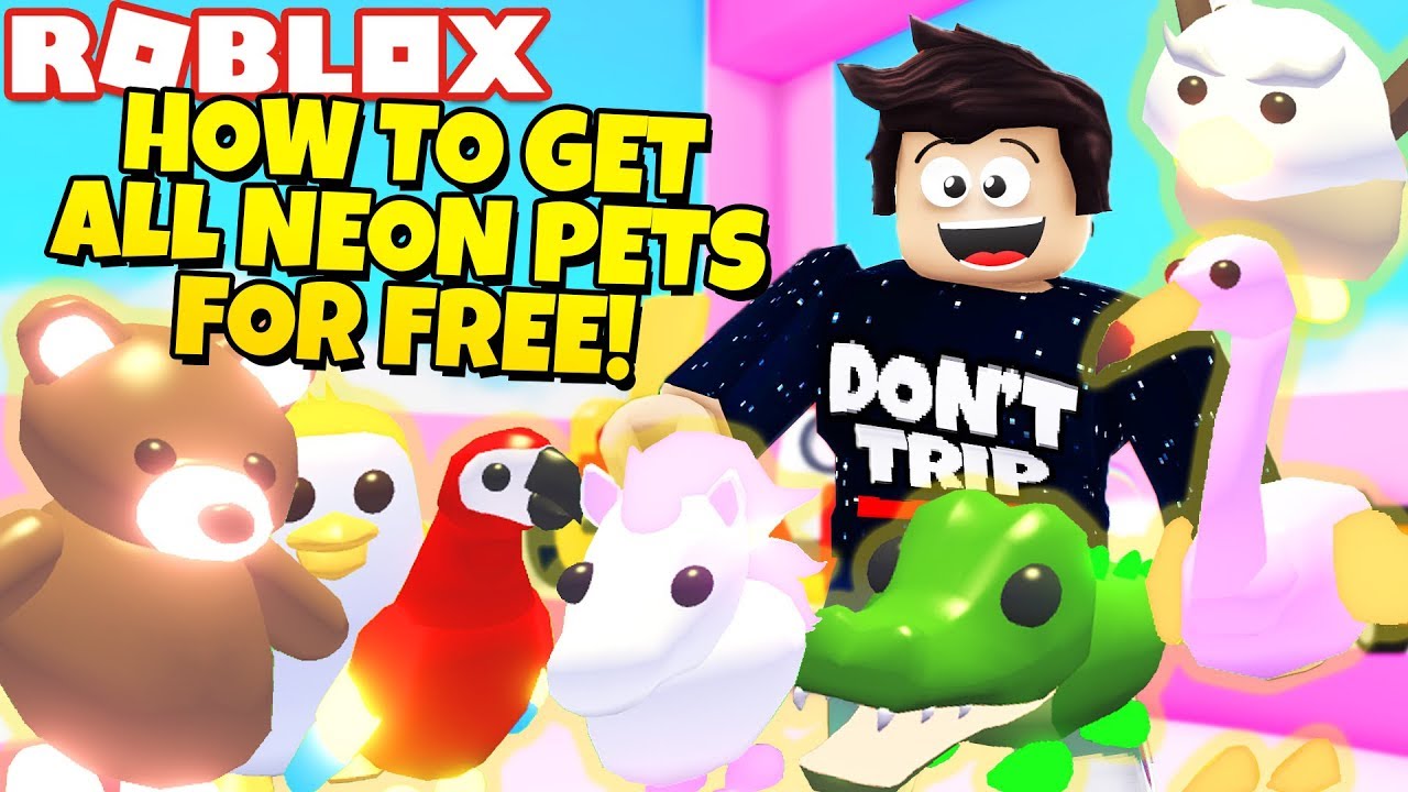 How To Get All Neon Pets For Free In Adopt Me New Jungle Update