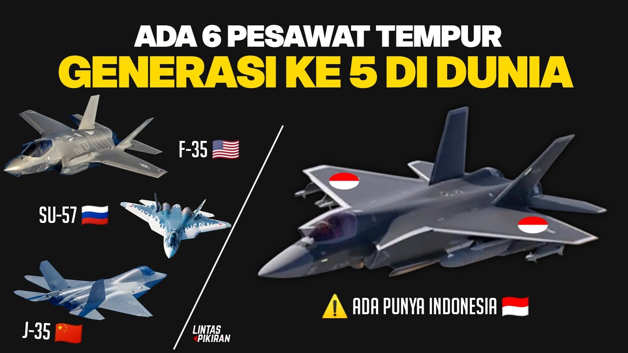 Ada 6 Pesawat Tempur Generasi Ke 5 Di Dunia | Indonesia sudah beli salah satunya?