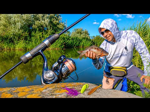 🌀ZOMBIE CRUCIAN CARP on a spinning rod. Spinning rod fishing with soft plastic lures.