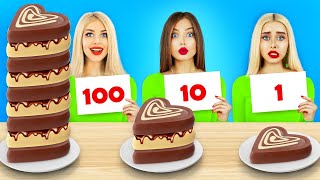 100 Katlı Çikolatalı Yiyecek Mücadelesi | 1 VS 100 Kat Nefis Yiyecek Yemek! RATATA’dan Mukbang