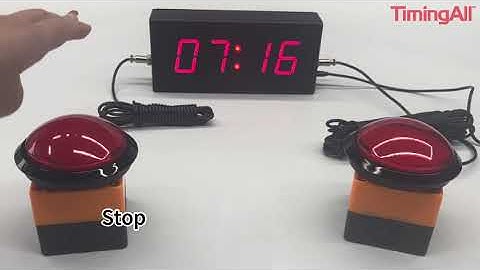 New Design Ninja Warrior Race Timer with 2 Big Red Button Buzzers and one USB Power Adapter
