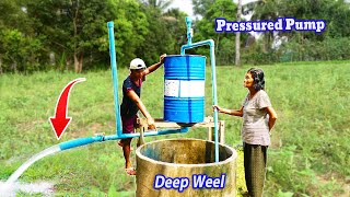 Pressured Pump from Deep well, Amazing Auto water motion from deep well using pressure tank