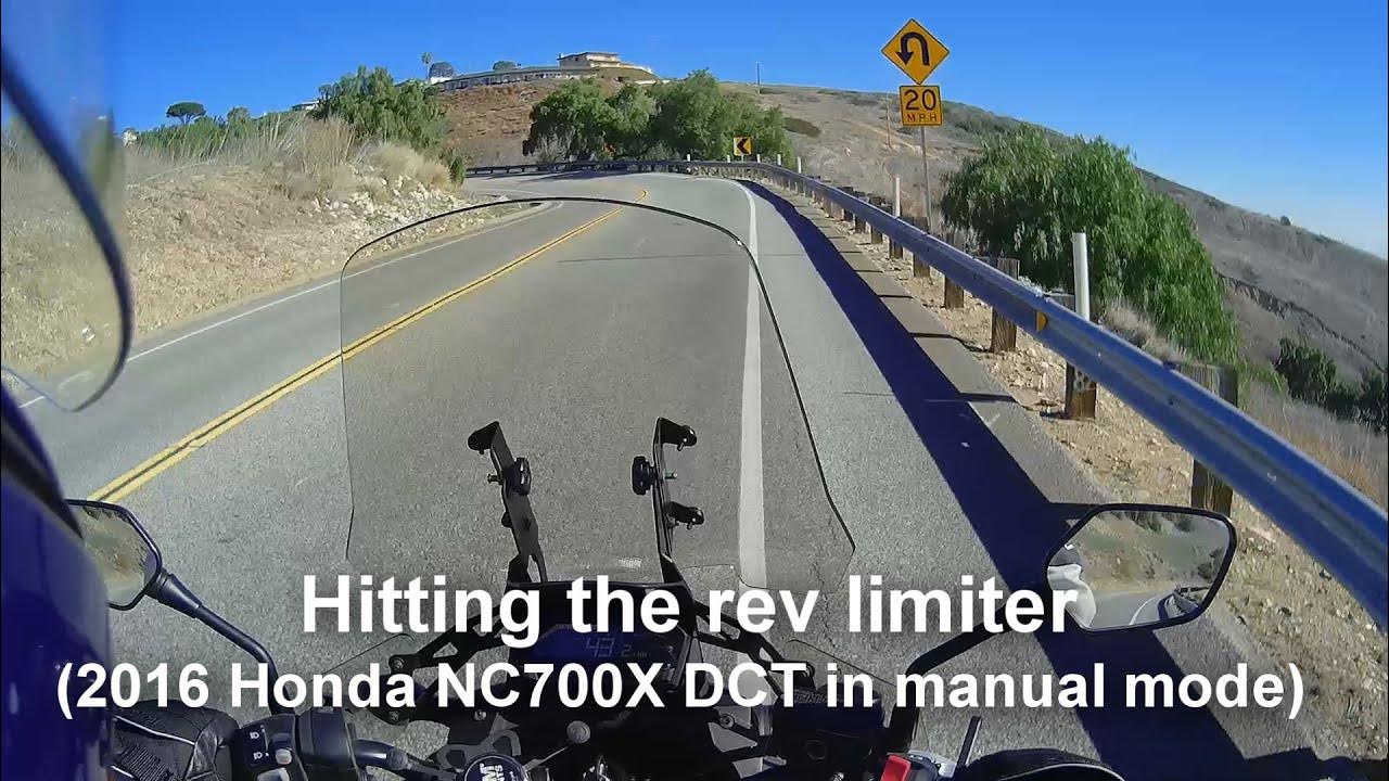 Hitting the rev limiter on a 2016 Honda NC700X DCT in manual mode YouTube