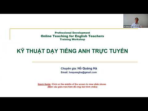 Video Kỹ thuật dạy học tiếng Anh trực tuyến hiện đại - YouTube