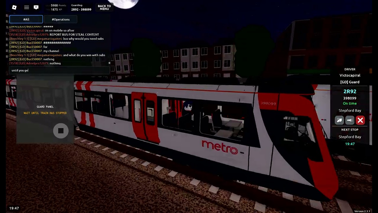 Guarding a class 398 Tram Train from Cadoxton to Stepford Bay