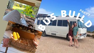 Toyota Coaster Bus Build update, kitchen details, turning this bus into our dream home for vanlife