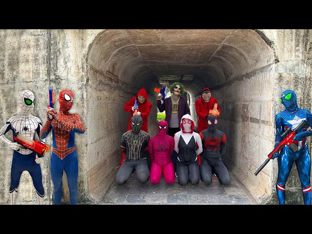 SUPERHERO's Story | Rescue Hostage TEAM-SPIDER MAN From JOKER ?? ( Ocean Battle ) class=