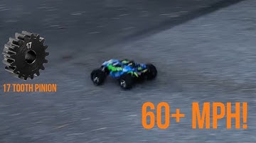 Speed runs with the 17 tooth pinion gear! Traxxas Rustler 4x4 VXL