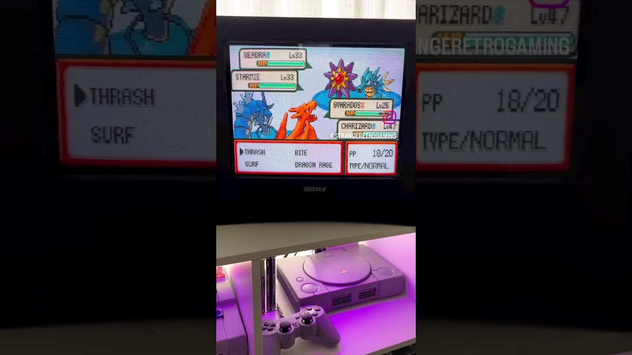 Pokemon FireRed on a CRT TV 😍