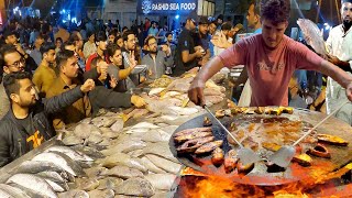 POPULAR BENGALI FISH MASTER SELLING SPICY FRIED FISH & CHARCOAL GRILLED FISH | BIGGEST FOOD STREET