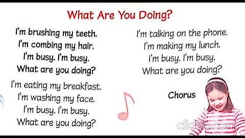 Unit 5- What are you doing? (Song)-  Big English 1-  Grade 3