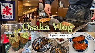 후츄세라vlog | 오사카여행✈️/ 오코노미야끼 미쉐린 맛집(미즈노) / KURA(쿠라)스시집 / 로컬 야키…
