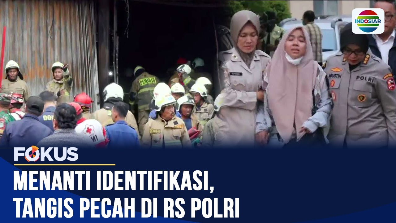 Tangis Histeris Keluarga Korban Kebakaran Gedung Terra Drone di RS Polri | Fokus