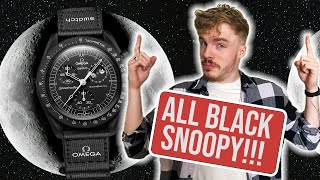 NEW All Black Moonswatch Snoopy Omega X Swatch: Is This Necessary?