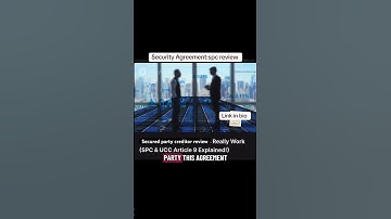 Security agreement :secured party creditor review next pt #ucc #securedpartycreditor