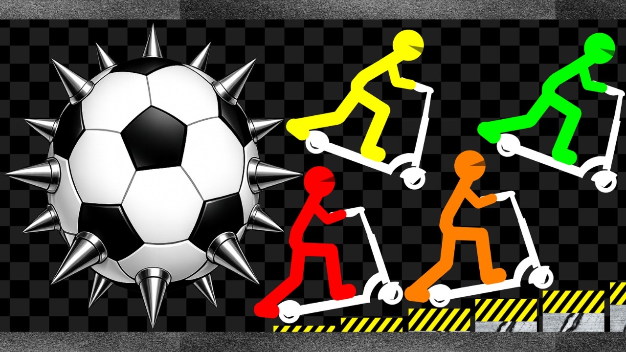 Escape From Spiked Ball - Survival Scooter Race