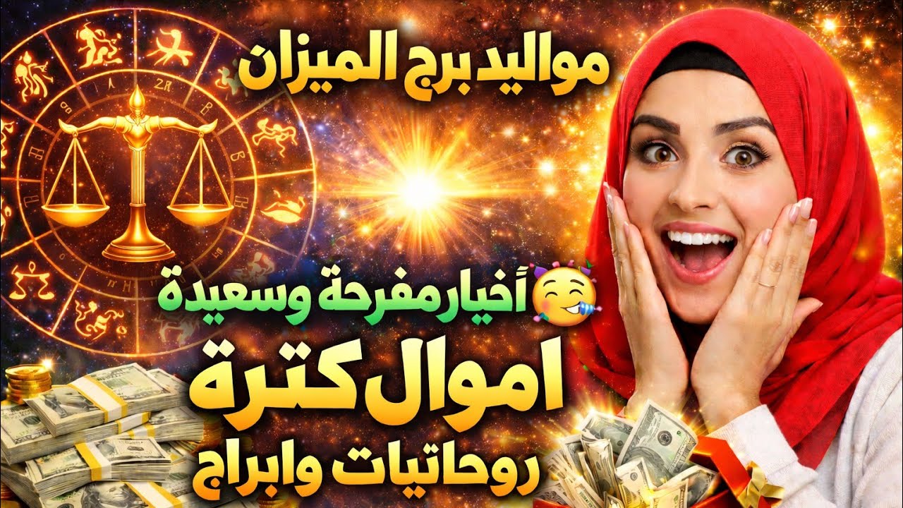  برج الميزان اليوم ⚖️ رزق كبير ورقه تخلص على خير سجد ه شكرا الله كيك حلو وخطوبه ونصر على هذا الش