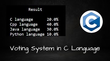 Voting system in c language || C language project