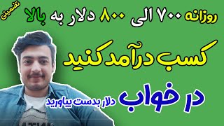 روزانه 700 الی 800 دلار به بالا در خواب کسب درآمد کنید | آموزش کسب درآمد اینترنتی