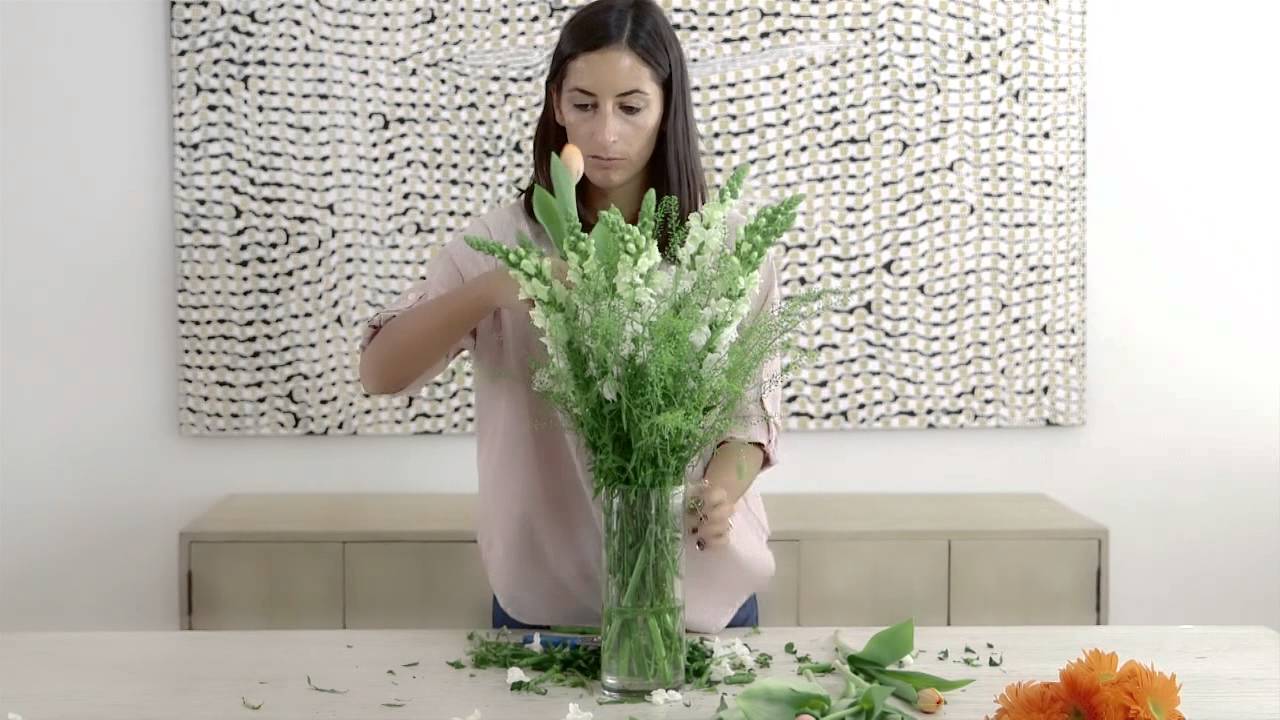How to arrange Tulips & Snapdragon with Vase YouTube