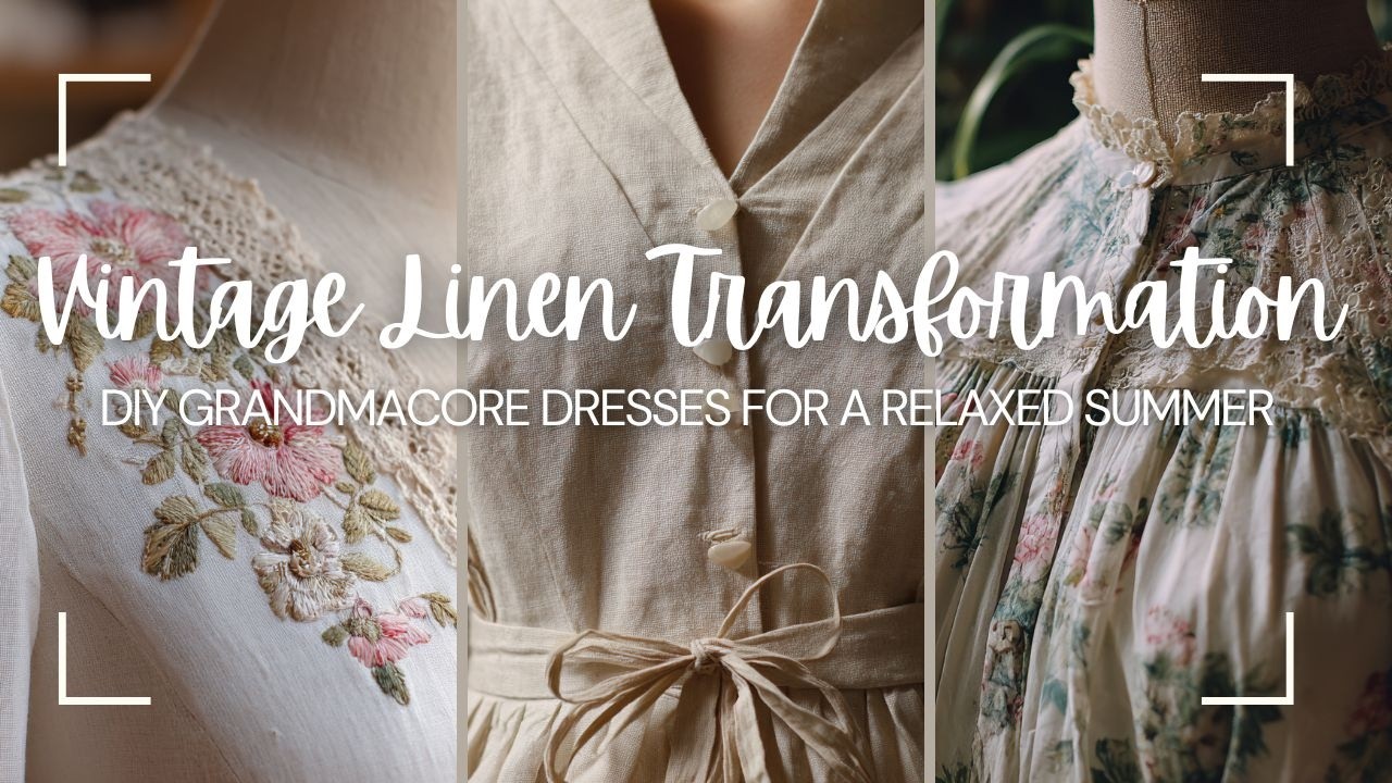 Vintage Linen Transformation: DIY Grandmacore Dresses for a Relaxed Summer
