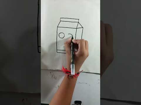 How to draw cute Milk Bottel drawing 🥛 🍼 super easy #shorts - YouTube