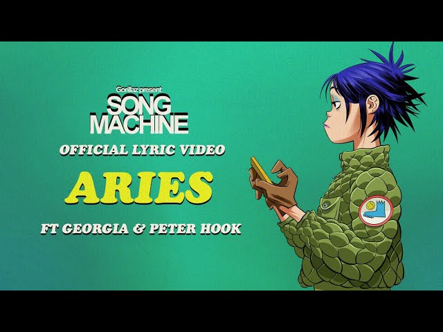 Gorillaz - Aries ft. Peter Hook u0026 Georgia (Official Lyric Video) class=