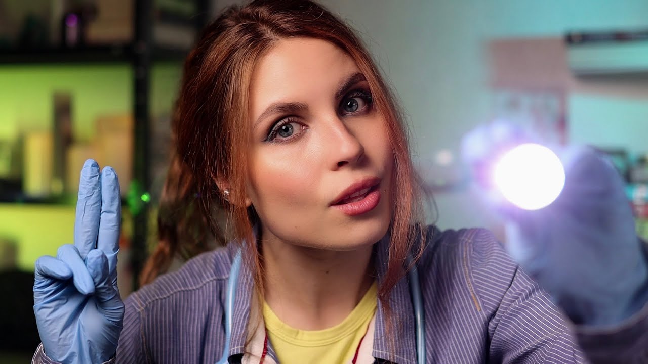 ASMR Medical Student Practices Cranial Nerve Exam On You, Full Body Exam Roleplay | 4K ASMR