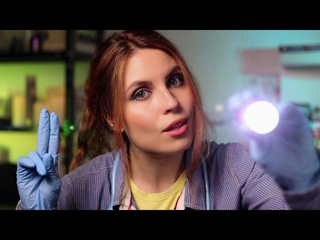 ASMR Medical Student Practices Cranial Nerve Exam On You, Full Body Exam Roleplay | 4K ASMR