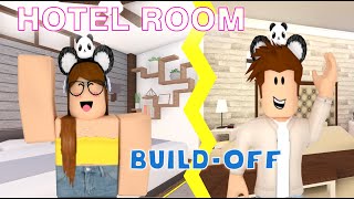 HOTEL ROOM Build Off DaPandaGirl vs DaPandaDad on Bloxburg