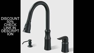 Kitchen Sink Faucet,3 Hole Kitchen Faucets with Pull Down Sprayer,Kitchen Faucets with Soap Dispense