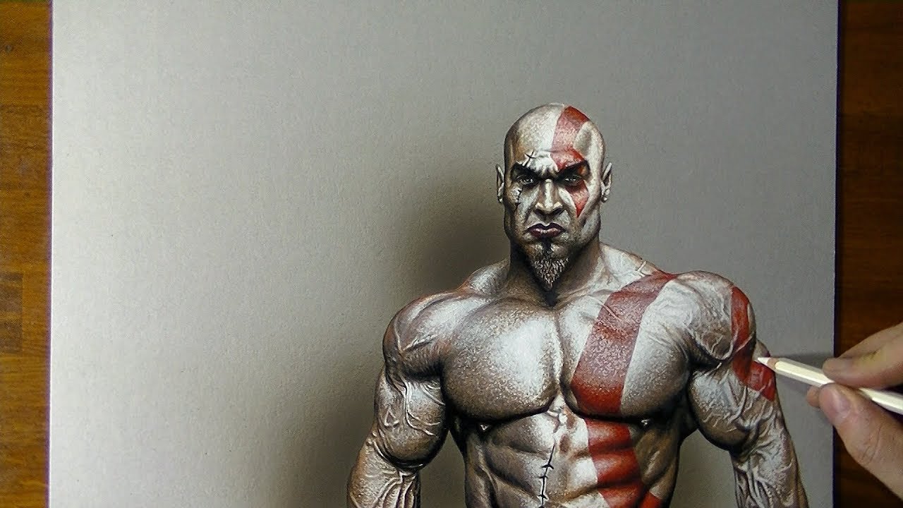 god of war 3 kratos drawing