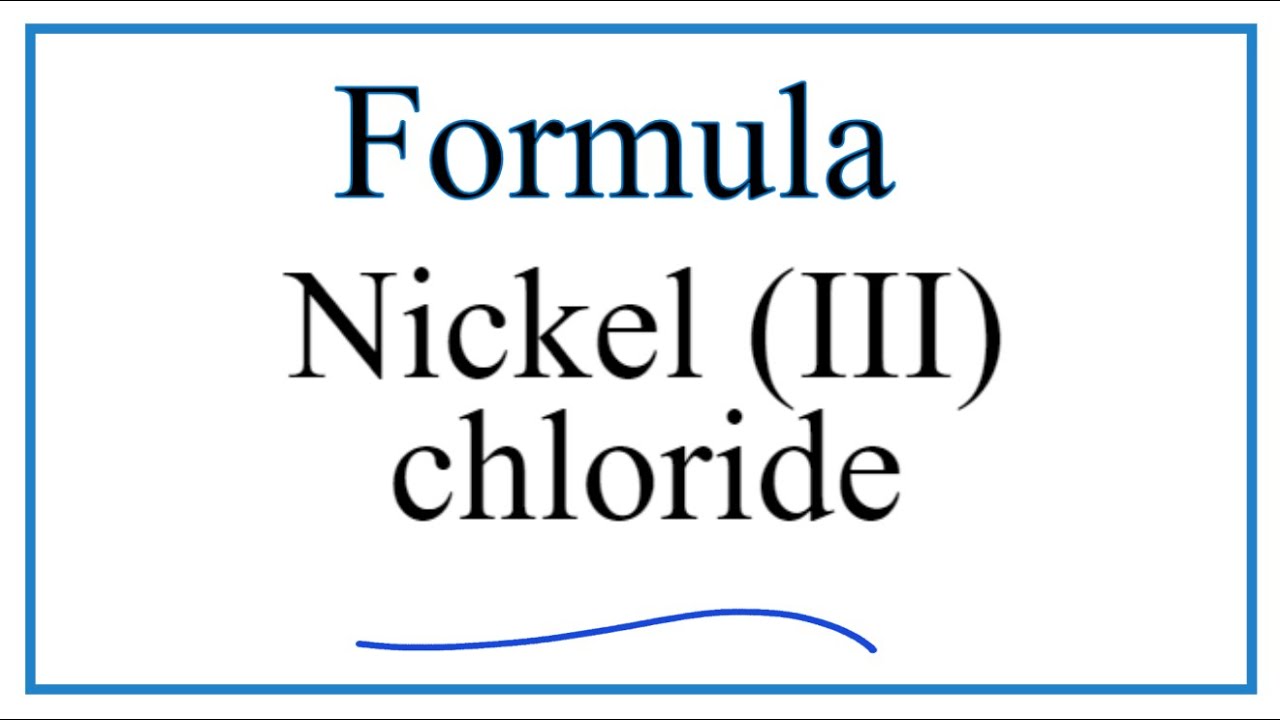 How to Write the Formula for Ammonium chloride 