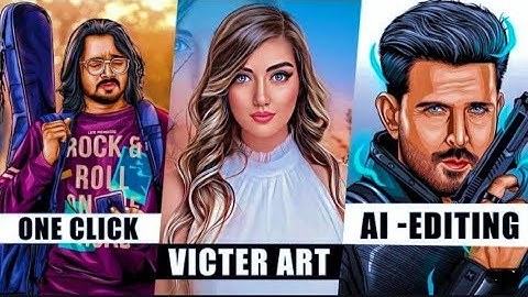 Create victor art image just one click  /  Cartoon photo editing in mobile TECHNICAL SANCHIT