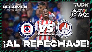 Resumen | Cruz Azul vs Atl San Luis | Grita México C22 - J16 | TUDN
