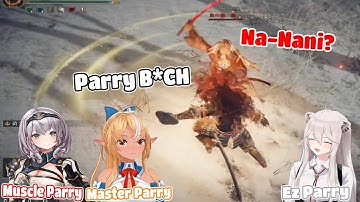 Botan Noel And Flare Reaction To Parry Skills Comparison Elden Ring Hololive【ENG SUB】