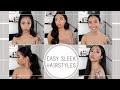 5 Easy Sleek Hairstyles Tutorial