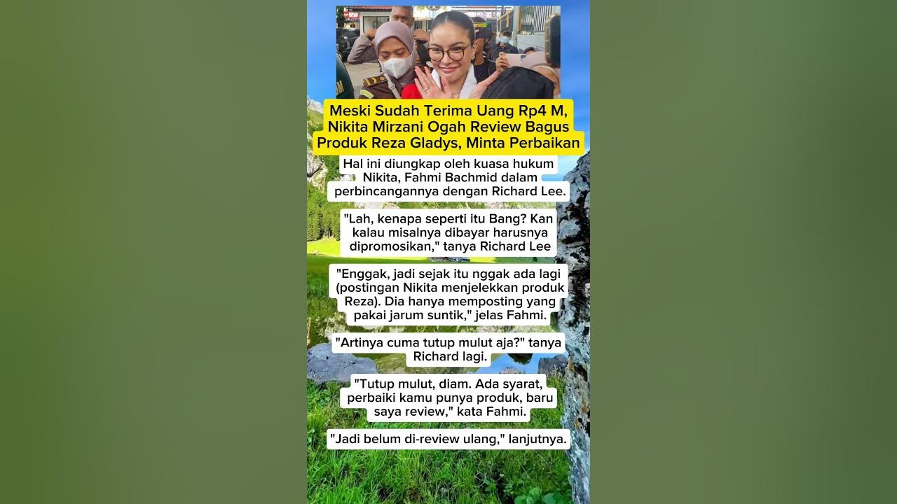 Meski Sudah Terima Uang Rp4 M, Nikita Mirzani Ogah Review Bagus Produk #rezagladys #nikitamirzani