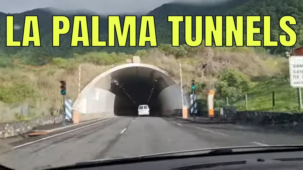 Tunnels of La Palma. El Paso to Aeropuerto and back. Drive through on