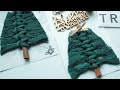 [DIY Macrame Christmas mini tree] 시나몬 미니 트리/ 크리스마스 트리 엽서 만들기