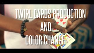 TWIRL CARD PRODUCTION AND COLOR CHANGE TUTORIAL. VISUAL CARDS PRODUCTION.