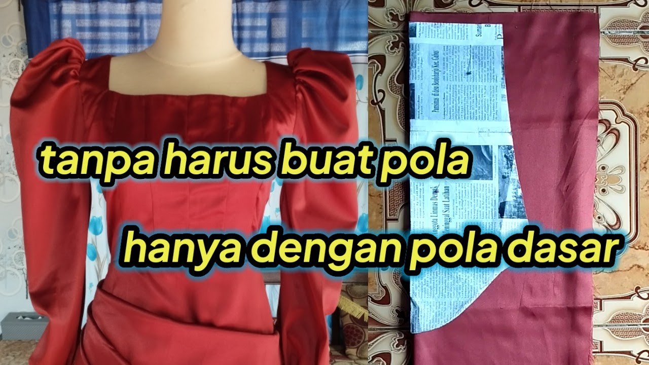 MEMBUAT LENGAN PUFF TANPA HARUS MEMBUAT POLA??? Tutorial membuat lengan puff dengan pola dasar