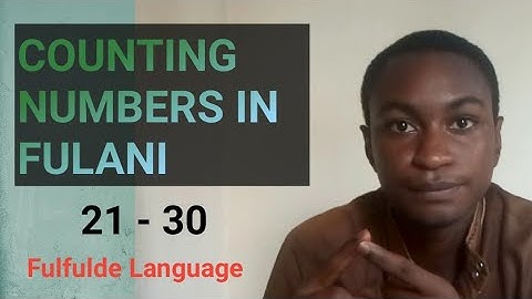 COUNTING IN  FULFULDE LANGUAGE 21 - 30 | PART 5