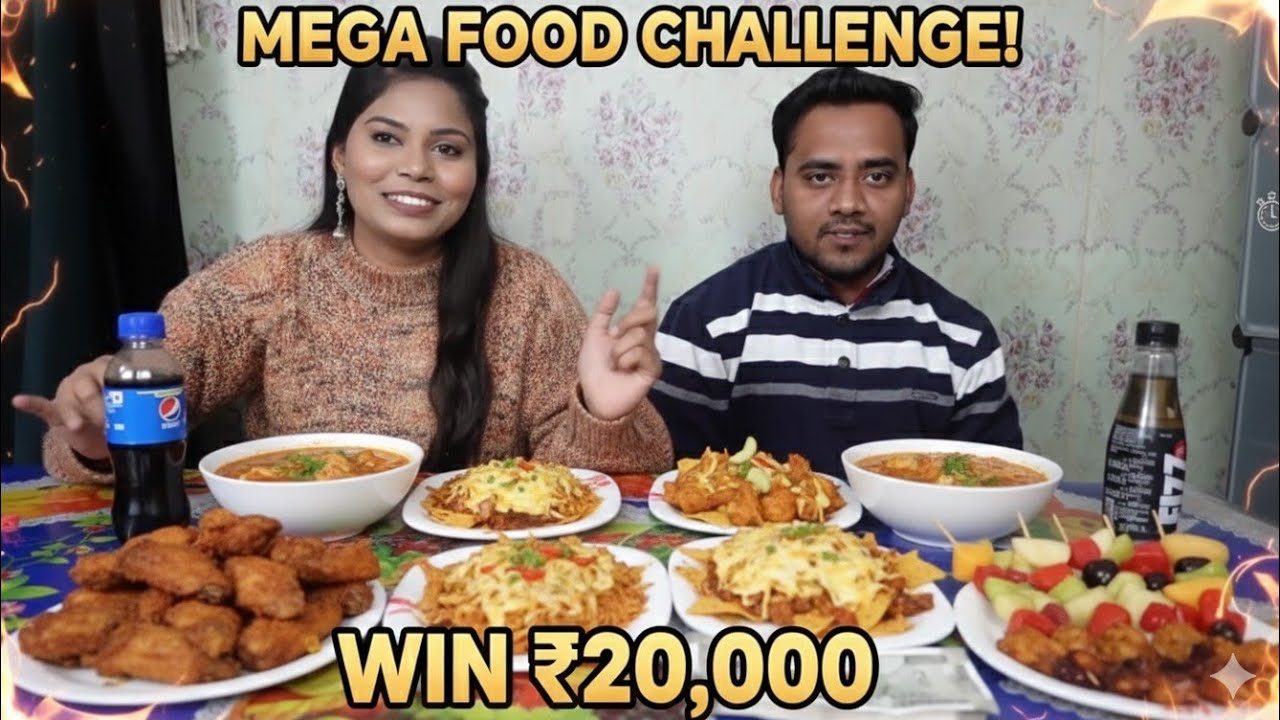 MEGA FOOD CHALLENGE 😱 | Winner Wins ₹20,000 Cash 💰 | Street Food Vlog 