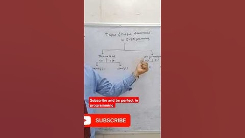 Input and Output statement in C programming printf || scanf || getchar || putchar || gets || puts